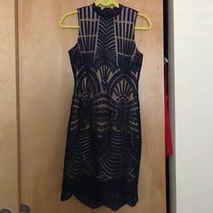 Embroidered lace dress BARDOT